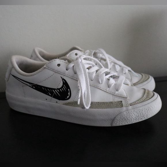 Nike Other - Nike Blazer Low White/Black Sketch Swoosh